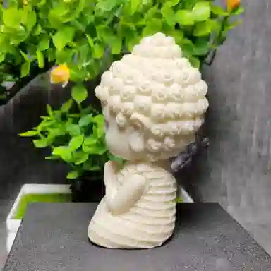 檀欣 精雕刻双手合十大日如来佛祖手把件吉祥平安可爱宝宝家居汽车装饰品 象牙果 其他菩提类摆件 男女同款情侣款 礼盒装