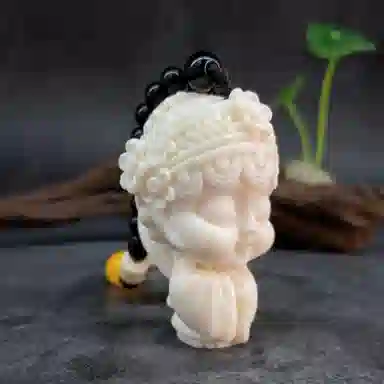 檀欣 新中式国朝文玩潮件 精雕戏曲国风青衣 象牙果 菩提手把件 男女同款情侣款