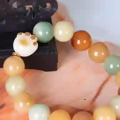 檀欣 新中式 多宝珠招财猫爪 小众复古设计纳福平安 文玩盘玩绕指柔念珠佛珠 菩提根 菩提类手串 女款 礼盒装