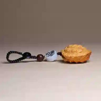 檀欣 本命年 富甲天下饰品挂饰 招财平安 手工雕刻小乌龟随身转运文玩把玩钥匙扣 崖柏 挂件 男女同款情侣款