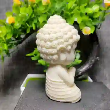 檀欣 精雕刻双手合十大日如来佛祖手把件吉祥平安可爱宝宝家居汽车装饰品 象牙果 其他菩提类摆件 男女同款情侣款 礼盒装