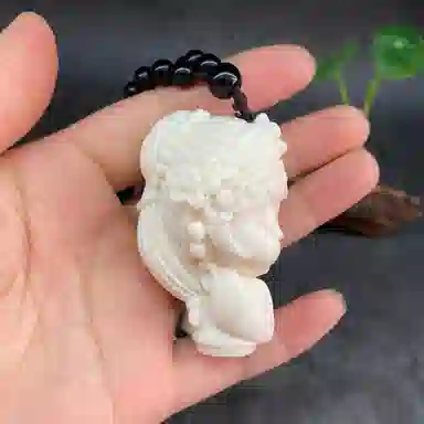 檀欣 新中式国朝文玩潮件 精雕戏曲国风青衣 象牙果 菩提手把件 男女同款情侣款