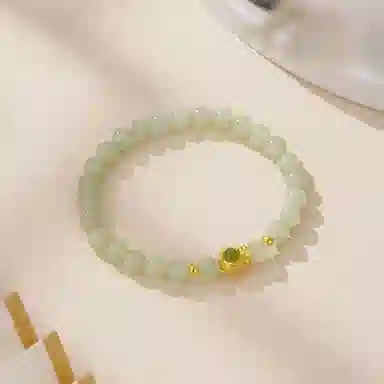 【一物一证】 金师傅 福袋纳福新中式国潮好运连连 和田玉 手串 男女同款情侣款 碧玉