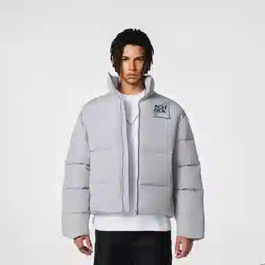 A chock Basic Letter Cotton Jacket