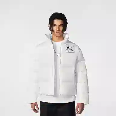 A chock Basic Letter Cotton Jacket