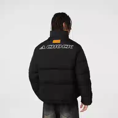 A chock Basic Letter Cotton Jacket