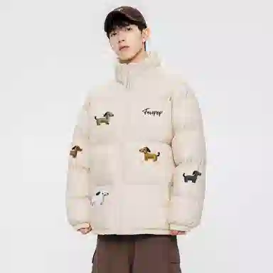 FAVEPOP Retro Dog Logo Jacket