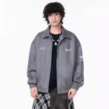 红蜻蜓 美式复古字母设计感休闲外套男春秋款拼接春季棒球服男款春装夹克 男女同款