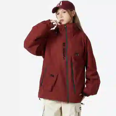红蜻蜓 美式复古高街数字字母印花宽松百搭夹克外套 男女同款