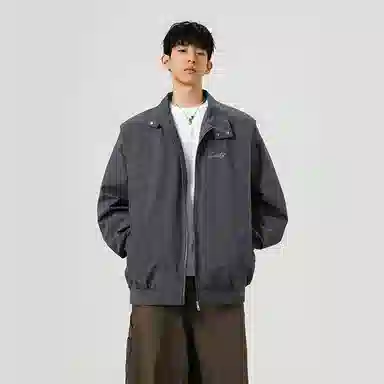 红蜻蜓 美式高街潮流复古字母设计感休闲春秋款棒球服外套夹克 男女同款