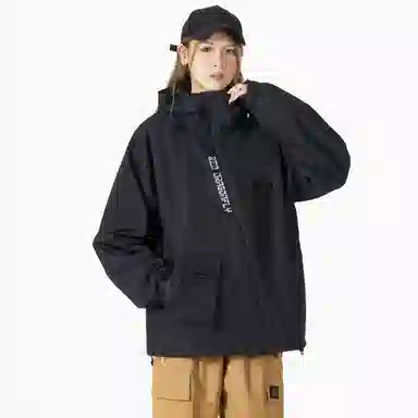 红蜻蜓 美式复古高街数字字母印花宽松百搭夹克外套 男女同款