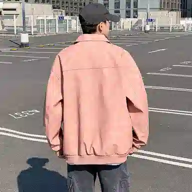 红蜻蜓 美式复古街头风徽章数字字母印花宽松百搭舒适防风保暖休闲棒球服外套夹克 男女同款