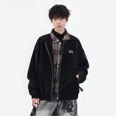 红蜻蜓 美式潮牌复古字母设计感休闲外套男春秋款棒球服夹克 男女同款