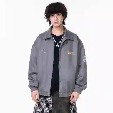 红蜻蜓 美式高街复古休闲外套男春秋款拼接春季棒球服男款春装夹克 男女同款