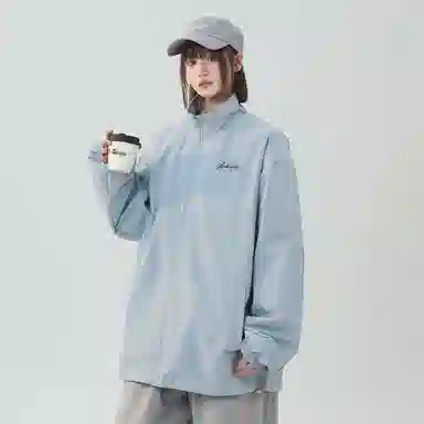 红蜻蜓 美式高街数字字母印花宽松百搭舒适防风防水休闲棒球服双面穿连帽夹克外套 男女同款