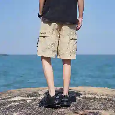 红蜻蜓 美式高街复古潮流设计字母印花百搭时尚高级休闲短裤 男女同款