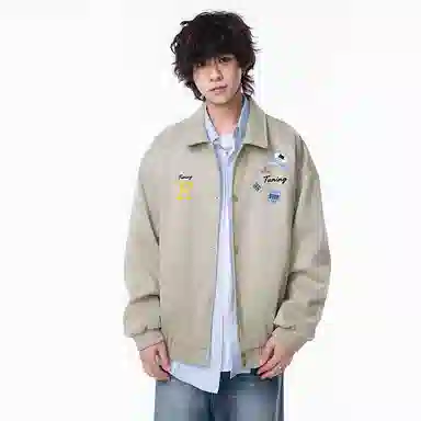 红蜻蜓 美式复古休闲外套男春秋款拼接春季棒球服男款春装夹克 男女同款