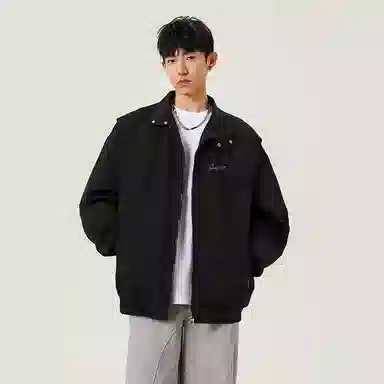 红蜻蜓 美式高街潮流复古字母设计感休闲春秋款棒球服外套夹克 男女同款