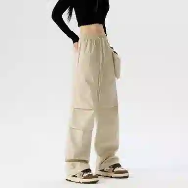 红蜻蜓 纯色基础款小众设计感百搭简约休闲裤 男女同款