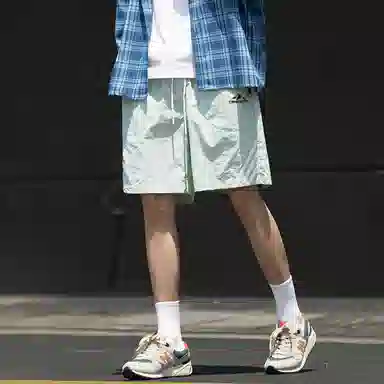 红蜻蜓 清新少年感美式复古潮流百搭条纹设计经典款系带五分休闲短裤 男女同款
