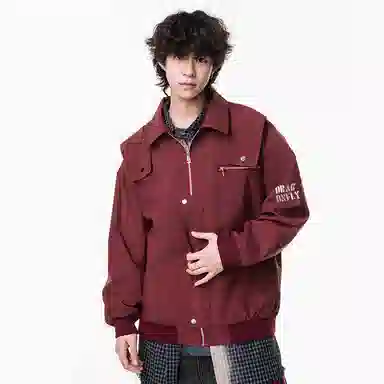 红蜻蜓 美式潮牌复古休闲外套男春秋款春季棒球服男款春装男装夹克 男女同款