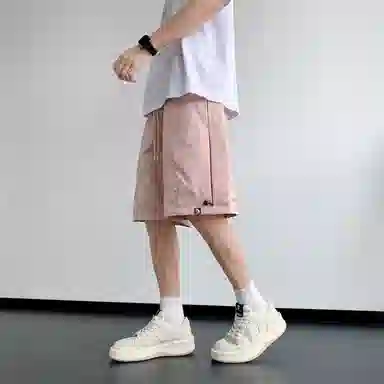红蜻蜓 美式高街潮流舒适柔软透气凉感篮球跑步针织直筒五分裤休闲短裤 男女同款