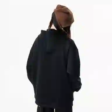 红蜻蜓 美式高街徽章复古卡通设计感数字字母印花宽松百搭舒适防风保暖休闲连帽外套卫衣 男女同款