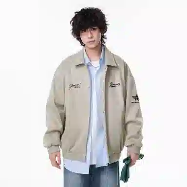 红蜻蜓 美式复古字母设计感休闲外套男春秋款拼接春季棒球服男款春装夹克 男女同款