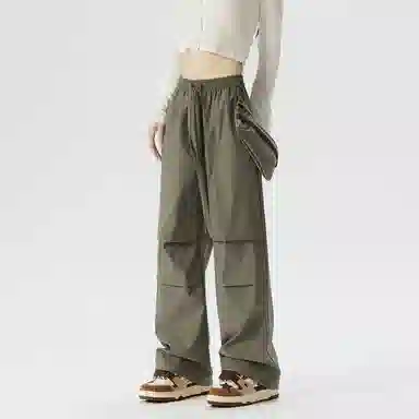 红蜻蜓 纯色基础款小众设计感百搭简约休闲裤 男女同款