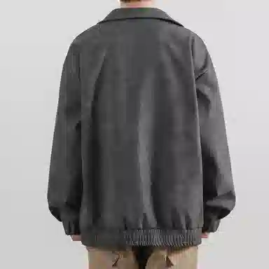 红蜻蜓 美式高街做旧外套男秋冬季痞帅机车工装翻领休闲上衣夹克 男女同款