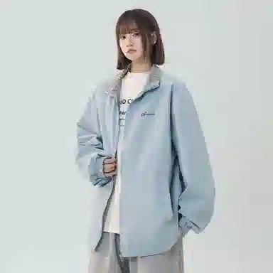 红蜻蜓 美式高街数字字母印花宽松百搭舒适防风防水休闲棒球服双面穿连帽夹克外套 男女同款