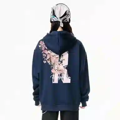 红蜻蜓 美式高街复古设计感字母印花宽松百搭舒适防风保暖休闲卫衣 男女同款