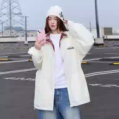 红蜻蜓 美式复古高街设计感格纹拼色经典翻领高级舒适宽松休闲百搭日常通勤潮流时尚简约直筒长袖防晒服 男女同款