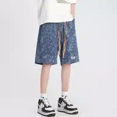 红蜻蜓 美式高街设计感经典高级舒适宽松日常通勤百搭潮流时尚简约五分系带休闲短裤 男女同款