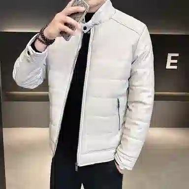 厚款加绒防风保暖纯色割圈绒长袖休闲基础皮棉衣皮衣 男女同款