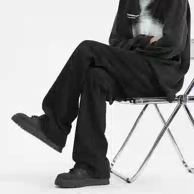 布客行 美式高街复古水洗做旧多种版型设计感百搭休闲裤牛仔裤 男女同款