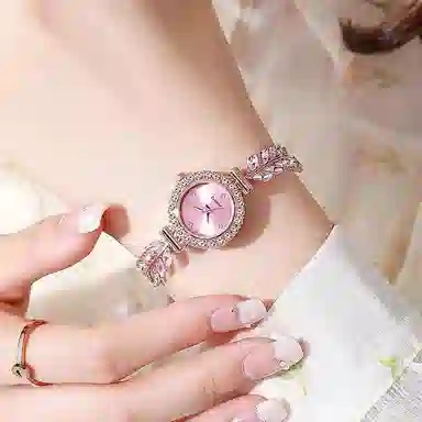 LANDU Bracelet Watch Pink Dial