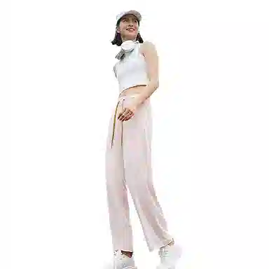 八哥 防晒轻薄透气宽松直筒垂感百搭休闲裤 男女同款