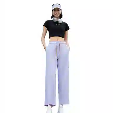 八哥 防晒轻薄透气宽松直筒垂感百搭休闲裤 男女同款