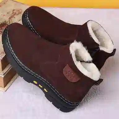 牛反绒 保暖耐磨增高防滑 东北厚底羊毛时尚舒适百搭通勤 短筒 雪地靴 男款