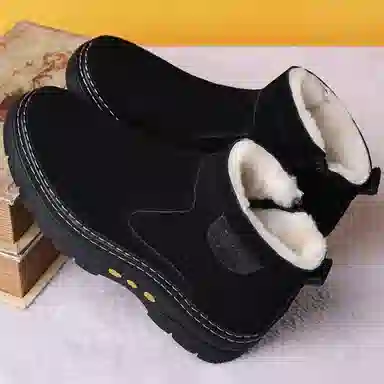 牛反绒 保暖耐磨增高防滑 东北厚底羊毛时尚舒适百搭通勤 短筒 雪地靴 男款