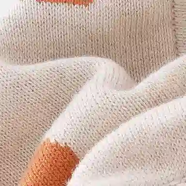 英氏 毛线帽秋冬女童贴面帽婴儿防风帽 棉 帽子 儿童款