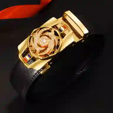 TUCANO Rotating Buckle Leather Belt 3.5cm