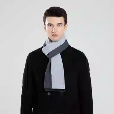 【礼赠保暖佳品】 啄木鸟 【精装】时尚百搭英伦风围脖秋冬季加厚保暖防寒含羊毛针织 围巾 男女同款情侣款