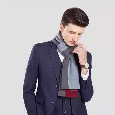 【礼赠保暖佳品】 啄木鸟 【精装】时尚百搭英伦风围脖秋冬季加厚保暖防寒含羊毛针织 围巾 男女同款情侣款