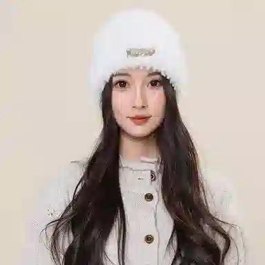 啄木鸟 韩系毛茸茸甜美可爱秋冬季保暖加厚护耳显脸小纯色百搭潮流 聚酯纤维 绒线帽 男女同款情侣款