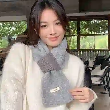 【通勤出街神器】 啄木鸟 圈圈羊毛秋冬季保暖防寒交叉懒人便捷围脖日韩时尚百搭 尼龙 绒线围巾 女款