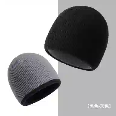 啄木鸟 双面双色保暖防寒 时尚街头潮款简约百搭高级感 羊毛 绒线帽 男女同款情侣款
