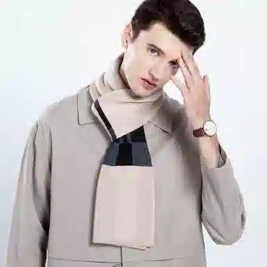 【礼赠保暖佳品】 啄木鸟 【精装】时尚百搭英伦风围脖秋冬季加厚保暖防寒含羊毛针织 围巾 男女同款情侣款