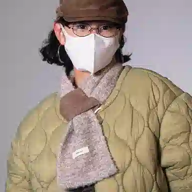 【通勤出街神器】 啄木鸟 圈圈羊毛秋冬季保暖防寒交叉懒人便捷围脖日韩时尚百搭 尼龙 绒线围巾 女款